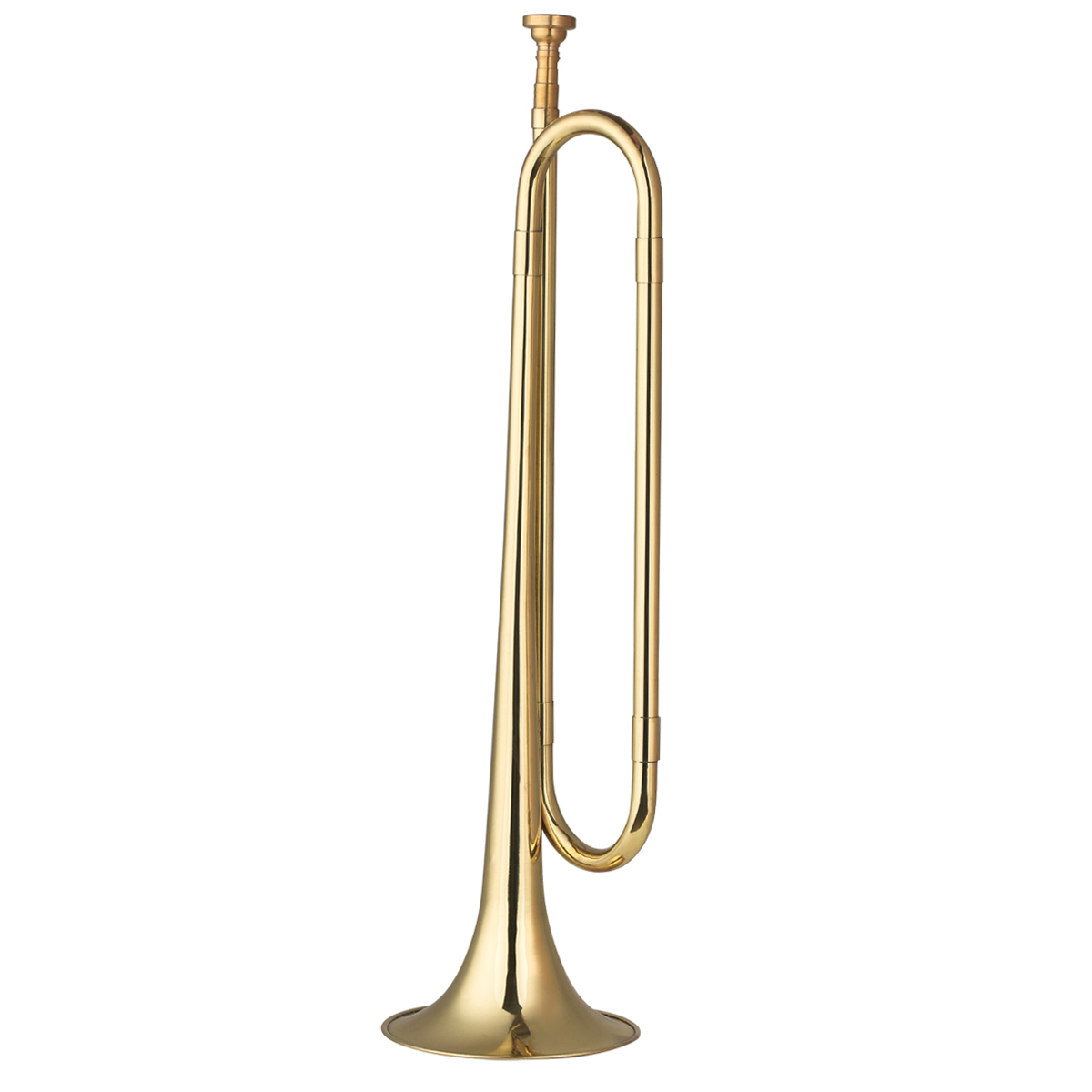Musical Instrument Bugle - Trompeta de caballería chapada en oro