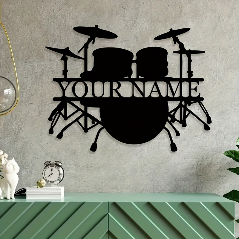 Musical Instrument And Name - Letrero de Metal Personalizado con Diseño