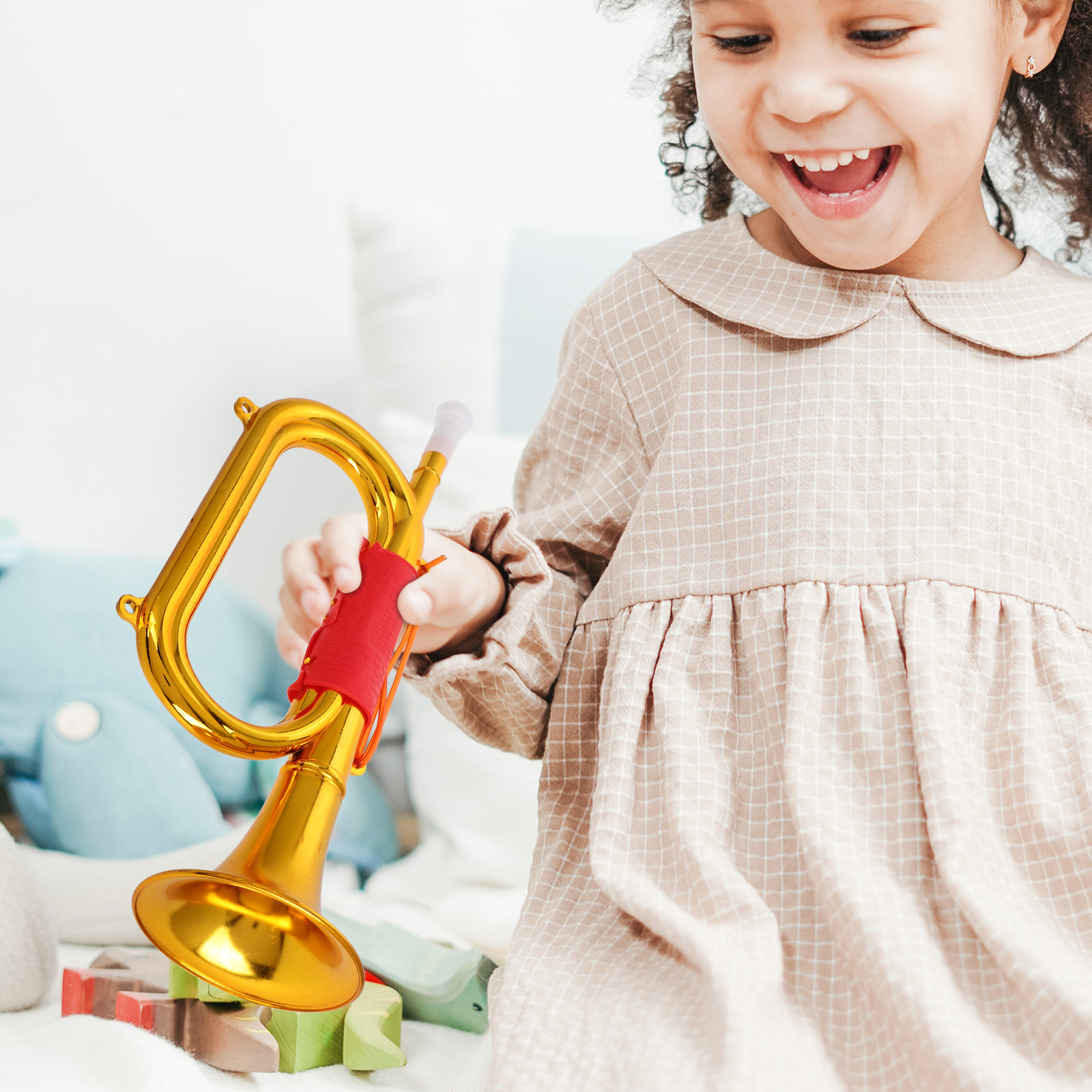 Musical Instrument Bugle - Corneta de Plástico para Niños, Trompeta