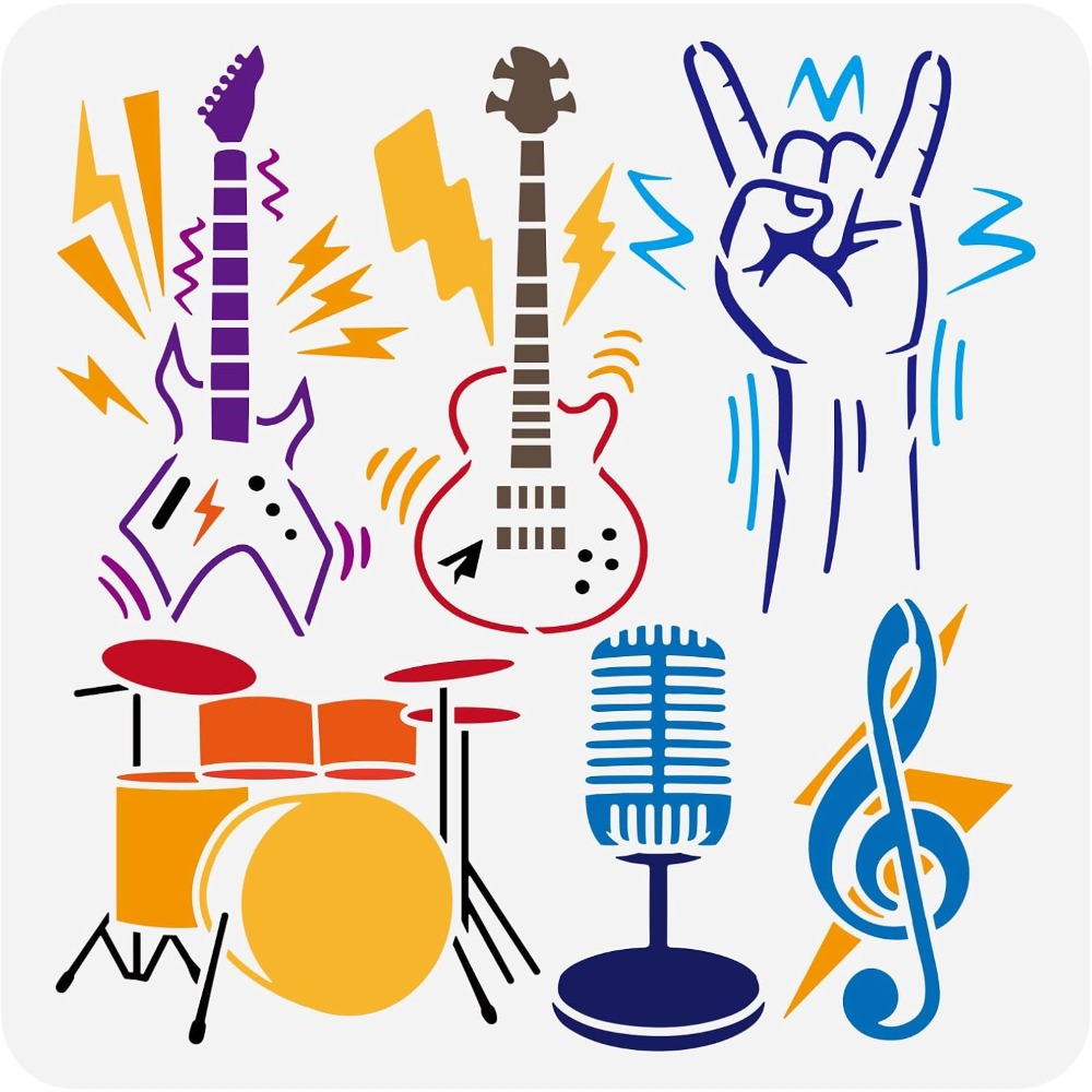 Plantillas de Dibujo y Pintura - Musical Instrument In Drawing reseña y precio
