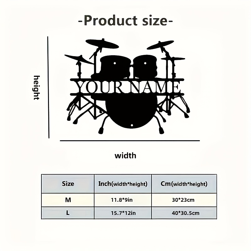 Letrero de Metal Personalizado - Musical Instrument And Name reseña y precio